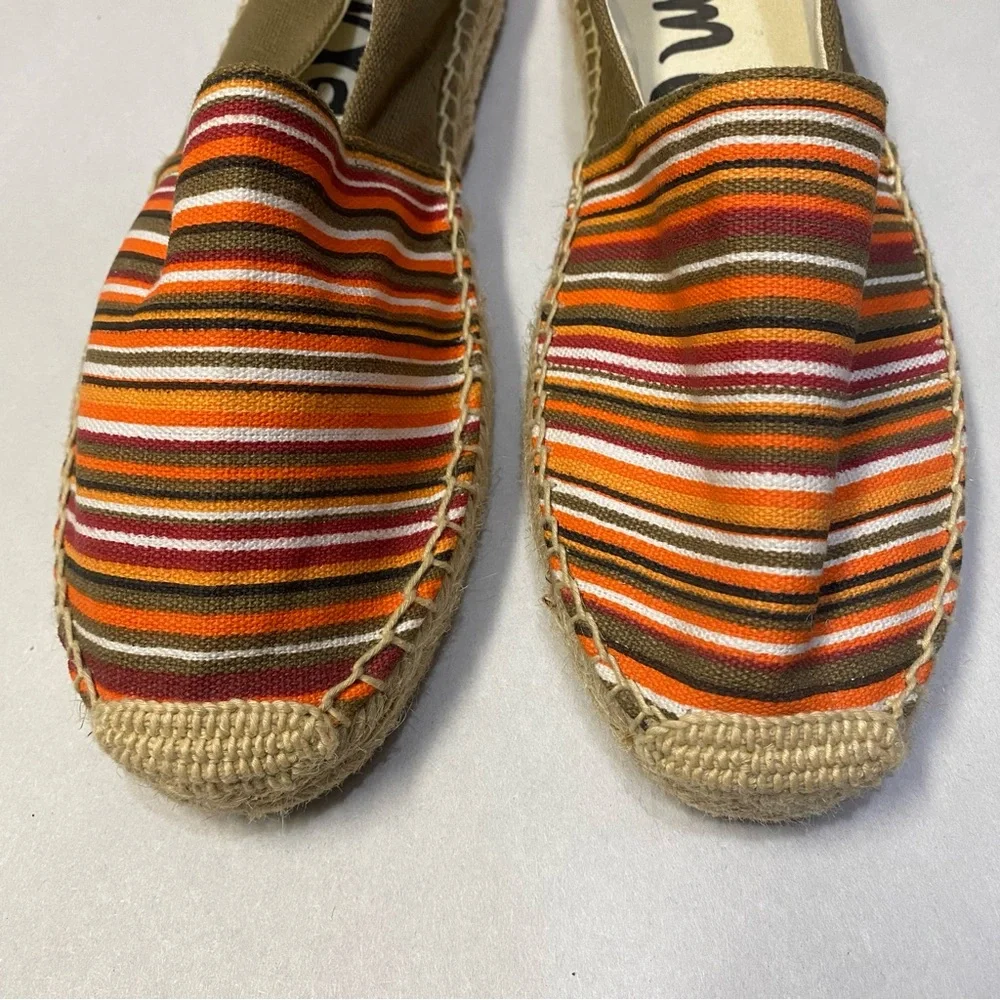 Sam Edelman Womens Verona Shoes Espadrille Flats Size 9.5 Stripe Fabric Colorful